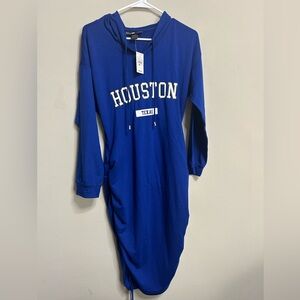 Ashley Stewart Royal Blue Hoodie Dress